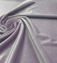Lilac Plain Velour Spandex Stretch Fabric - T9 Fabrics