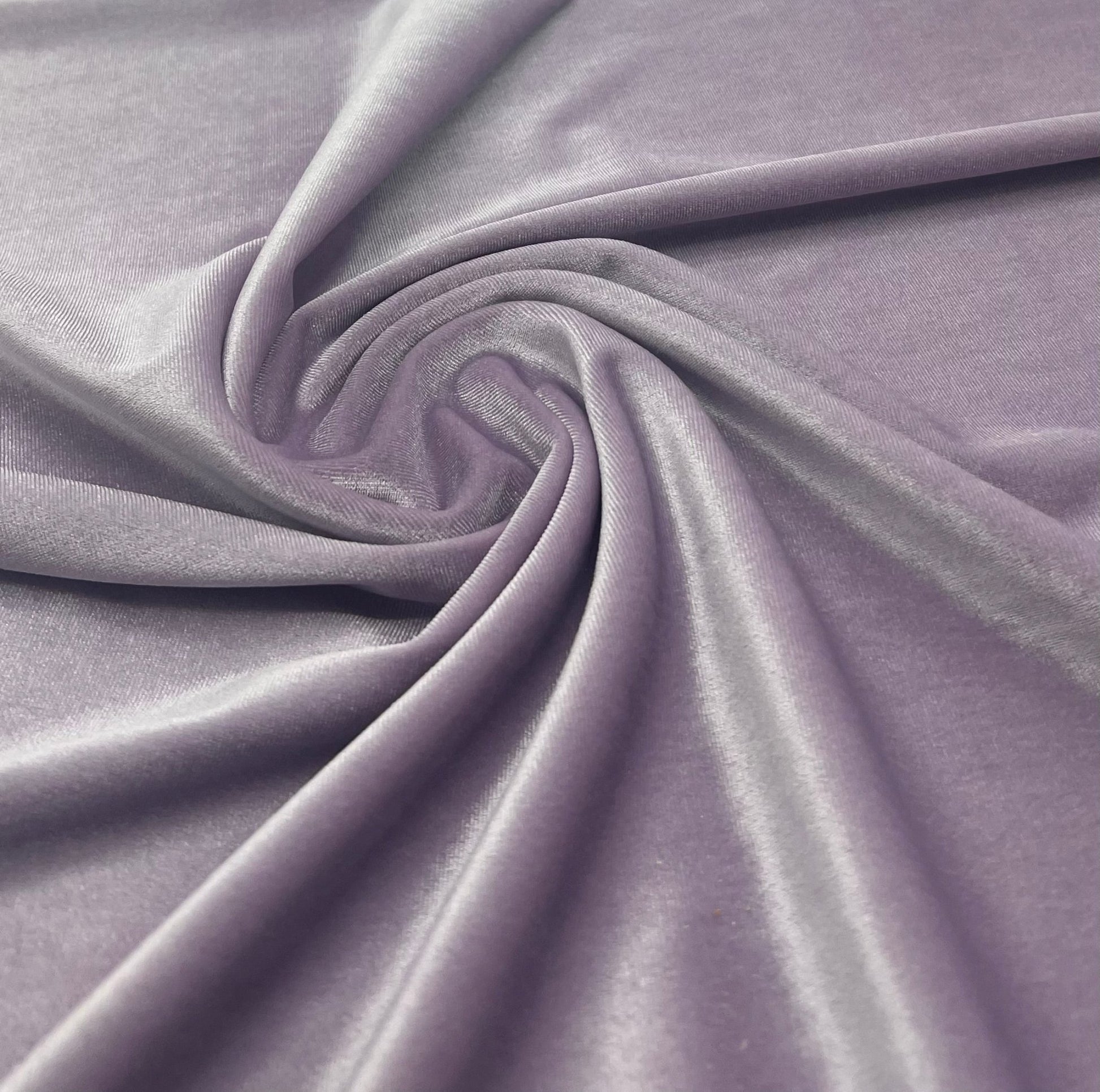 Lilac Plain Velour Spandex Stretch Fabric - T9 Fabrics