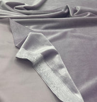 Lilac Plain Velour Spandex Stretch Fabric - T9 Fabrics