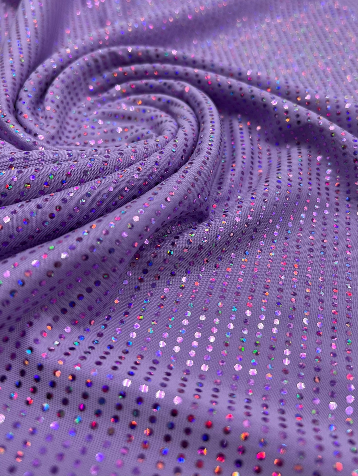 Lilac Sequin Stretch Fabric - T9 Fabrics