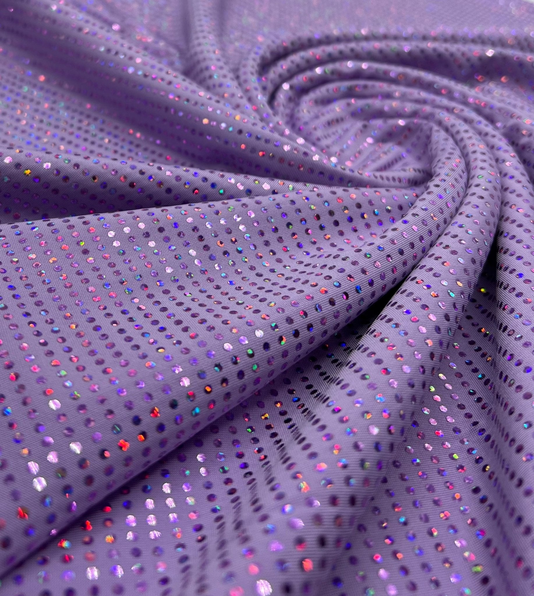 Lilac Sequin Stretch Fabric - T9 Fabrics