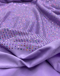 Lilac Sequin Stretch Fabric - T9 Fabrics