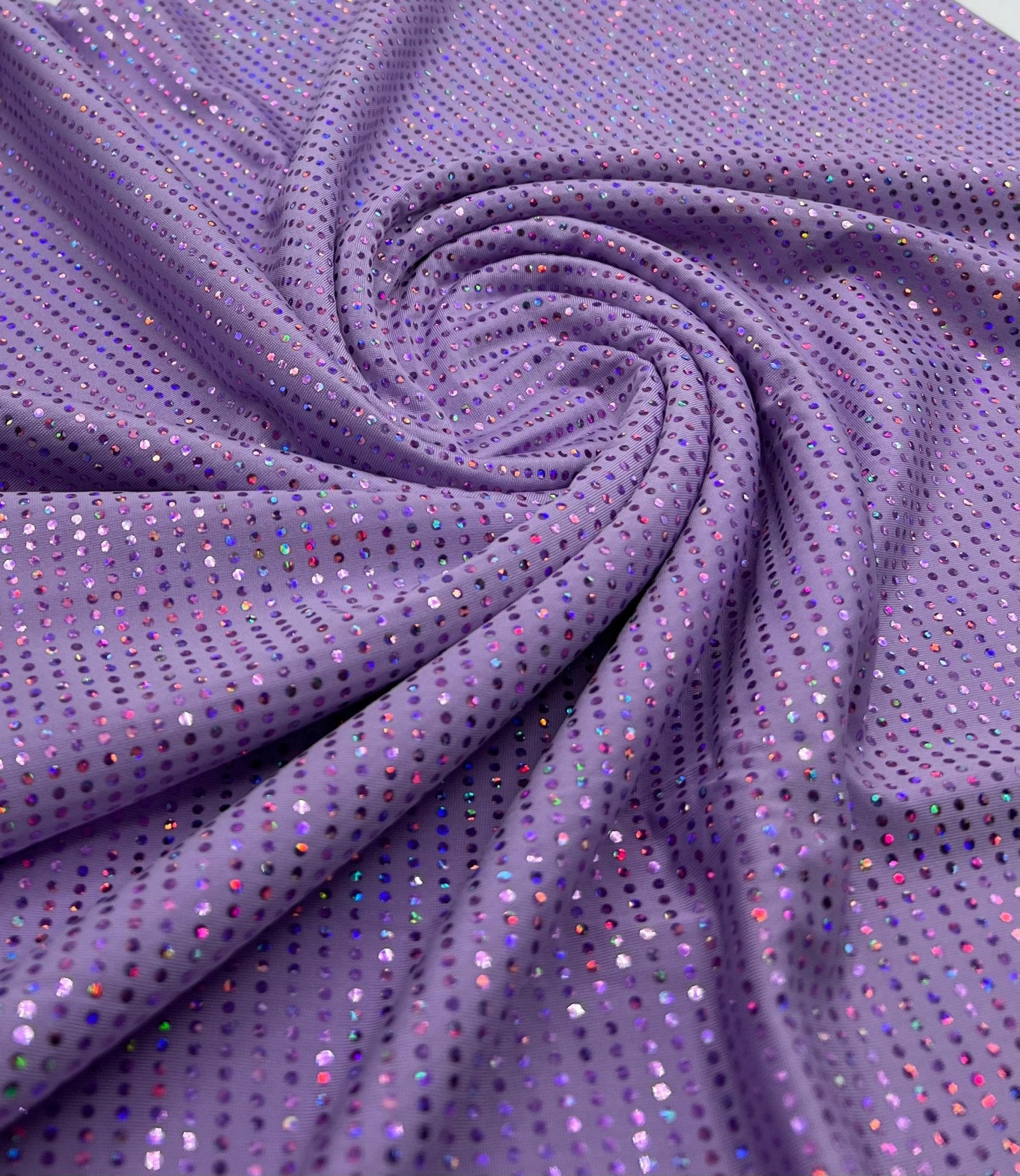 Lilac Sequin Stretch Fabric - T9 Fabrics