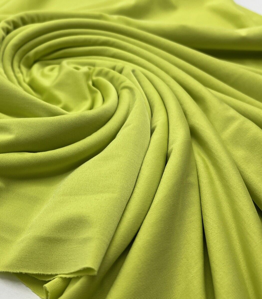 Lime Green Plain Soft Touch Stretch Fabric - T9 Fabrics