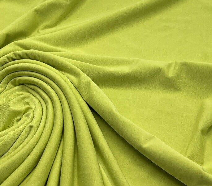 Lime Green Plain Soft Touch Stretch Fabric - T9 Fabrics