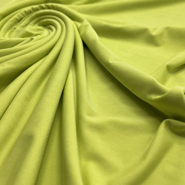 Lime Green Plain Soft Touch Stretch Fabric - T9 Fabrics