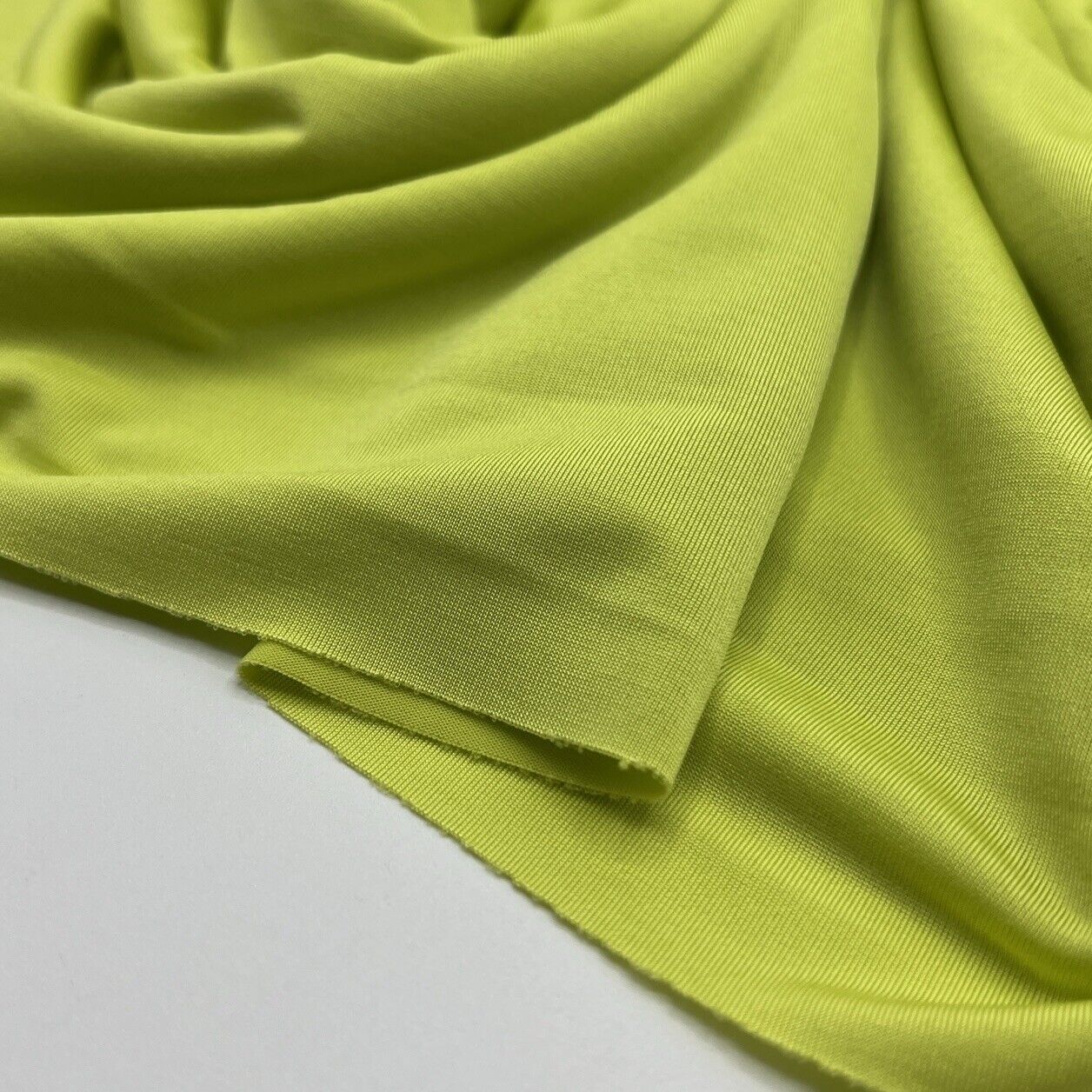 Lime Green Plain Soft Touch Stretch Fabric - T9 Fabrics