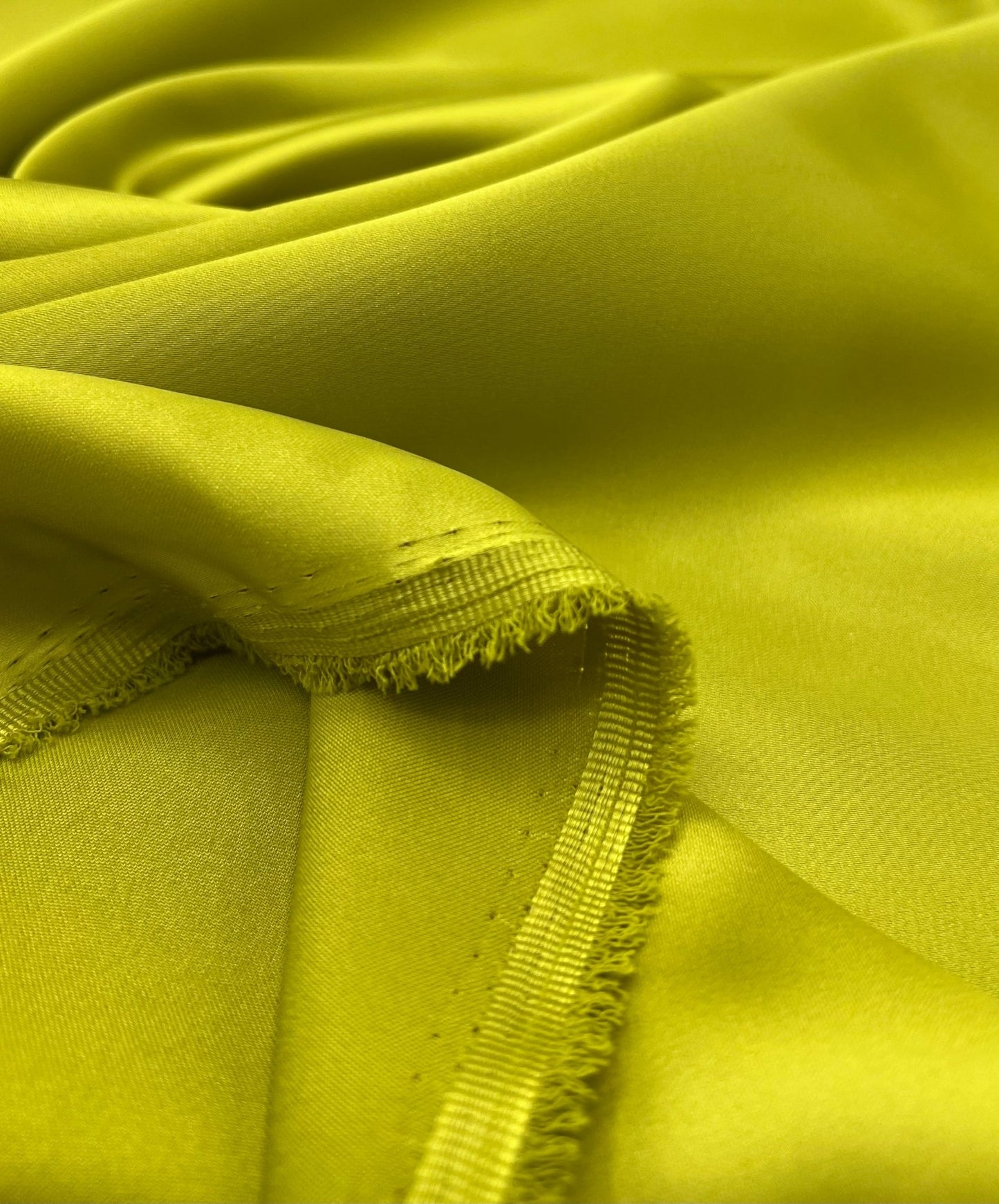 Lime Green Recycled Satin 160GSM Dress Craft Non Stretch Fabric - T9 Fabrics
