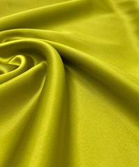 Lime Green Recycled Satin 160GSM Dress Craft Non Stretch Fabric - T9 Fabrics
