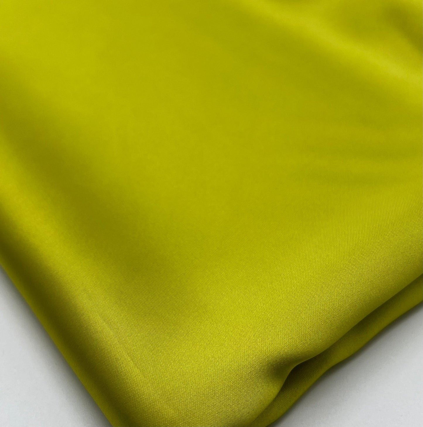 Lime Green Recycled Satin 160GSM Dress Craft Non Stretch Fabric - T9 Fabrics