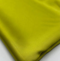 Lime Green Recycled Satin 160GSM Dress Craft Non Stretch Fabric - T9 Fabrics