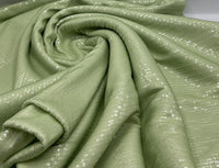 Lime Sequin Detail Print Soft Touch Stretch Fabric - T9 Fabrics