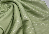 Lime Sequin Detail Print Soft Touch Stretch Fabric - T9 Fabrics