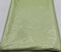 Lime Sequin Detail Print Soft Touch Stretch Fabric - T9 Fabrics