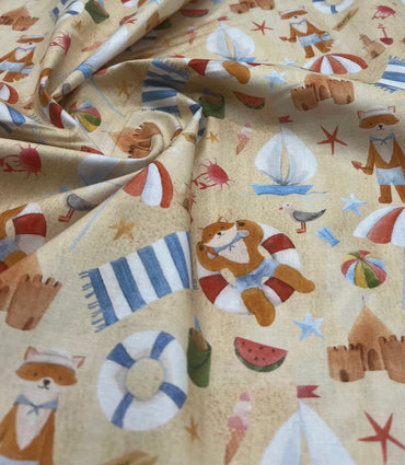 Little Johnny Beach Cotton 155 GSM 100% Cotton Fabric - T9 Fabrics