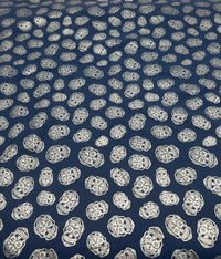 Metallic Skulls Cotton Stretch Jersey 200 GSM 95/5 Lycra 4 Way Stretch - T9 Fabrics