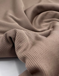 Mocha 2X1 Fine Rib Stretch Fabric - T9 Fabrics