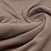 Mocha 2X1 Fine Rib Stretch Fabric - T9 Fabrics