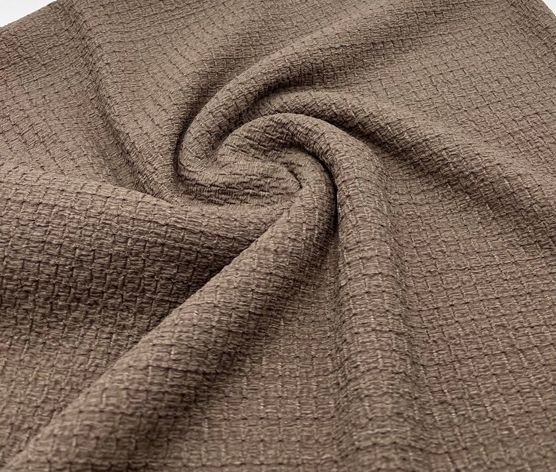 Mocha Nacho Soft Textured Stretch Fabric - T9 Fabrics
