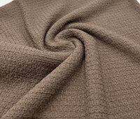 Mocha Nacho Soft Textured Stretch Fabric - T9 Fabrics