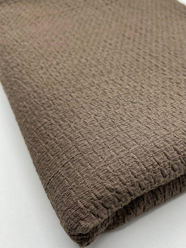 Mocha Nacho Soft Textured Stretch Fabric - T9 Fabrics
