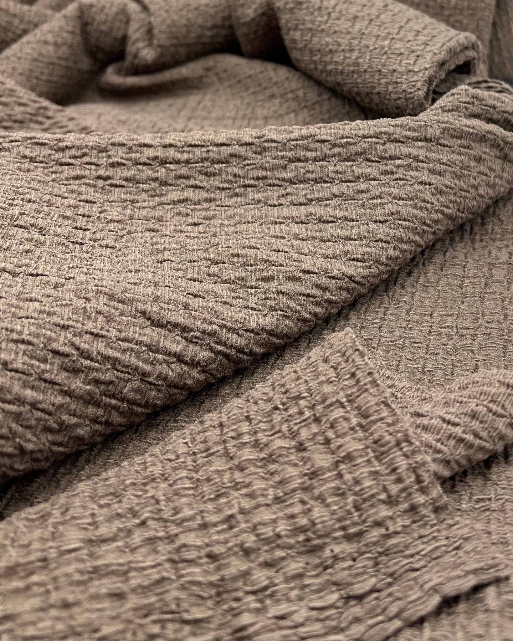 Mocha Nacho Soft Textured Stretch Fabric - T9 Fabrics