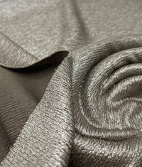 Mocha Silver Metallic Foil Rib Fabric - T9 Fabrics
