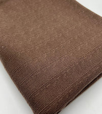 Mocha Soft Striped Textured Stretch Fabric - T9 Fabrics