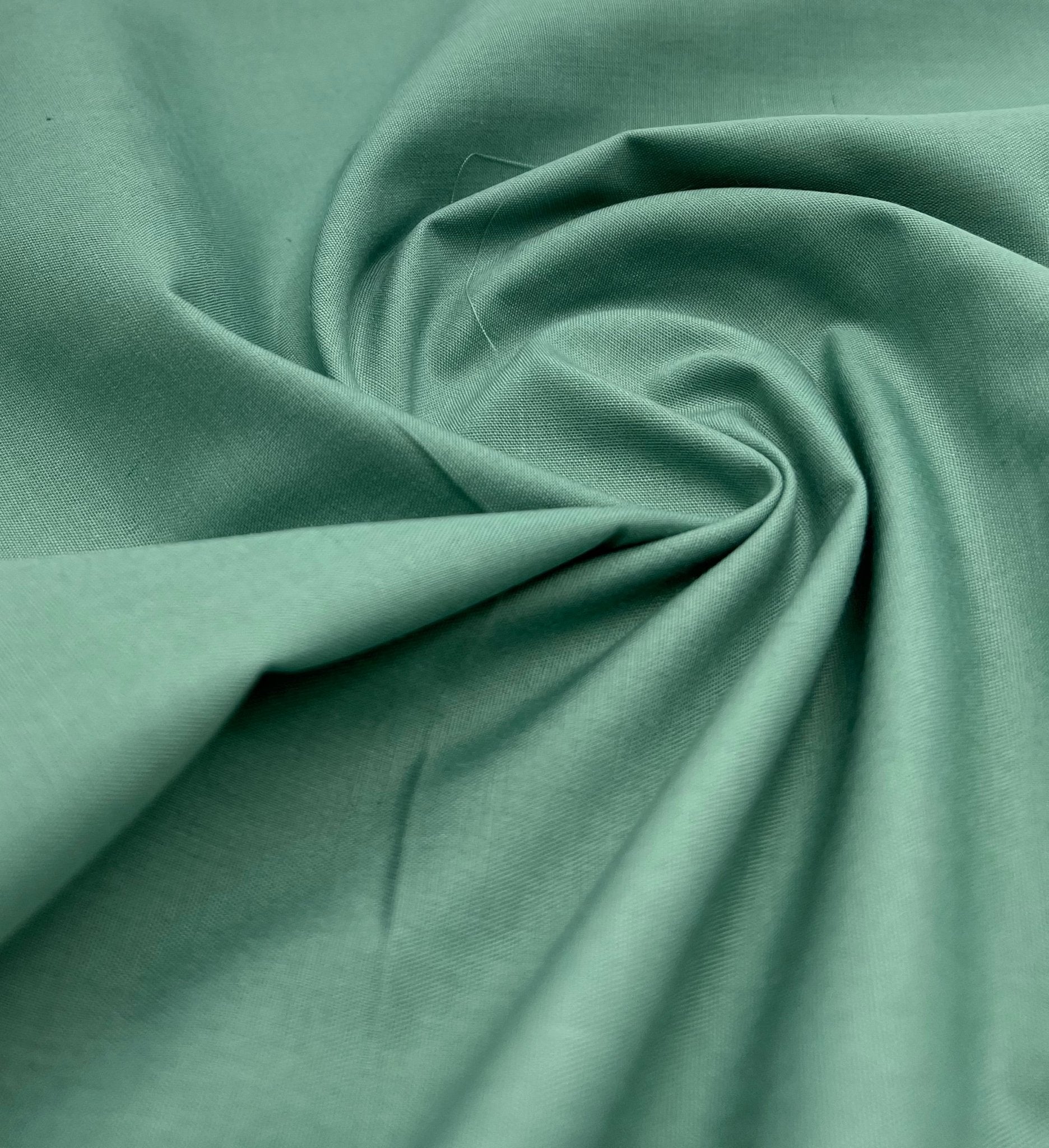 Moss Green Plain Poly Cotton 105 GSM 80/20 44 Inch Non Stretch - T9 Fabrics