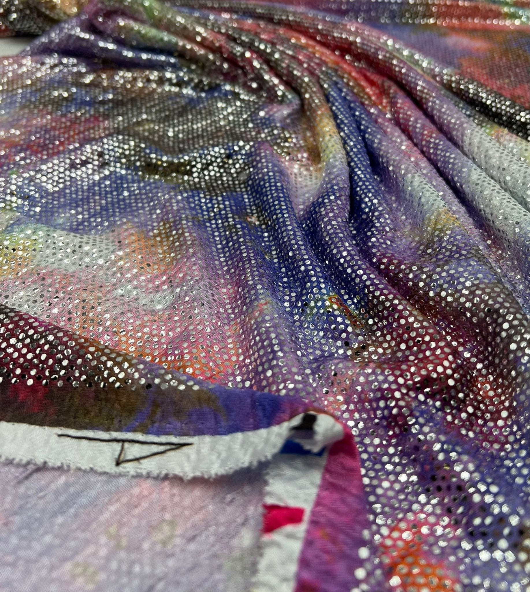 Multi Colour Lightweight Sparkle Stretch Fabric - T9 Fabrics