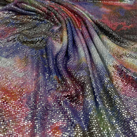 Multi Colour Lightweight Sparkle Stretch Fabric - T9 Fabrics