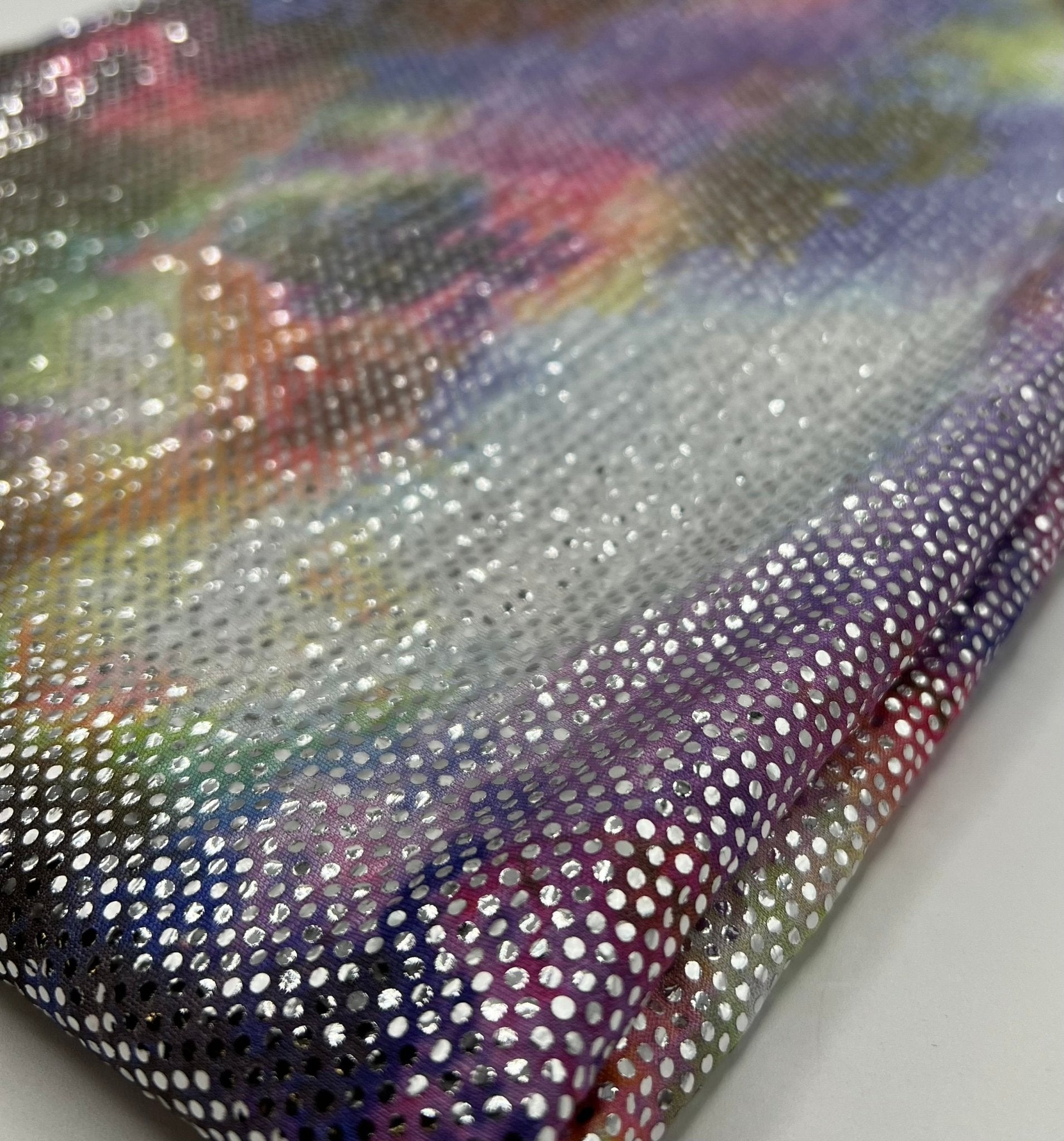Multi Colour Lightweight Sparkle Stretch Fabric - T9 Fabrics