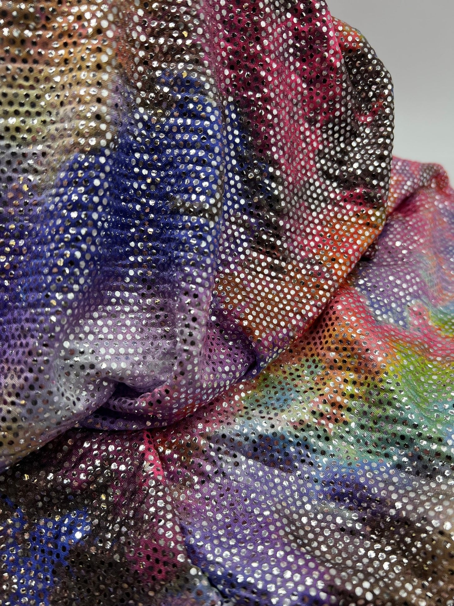 Multi Colour Lightweight Sparkle Stretch Fabric - T9 Fabrics