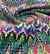 Multi Coloured Textured Net Non Stretch Woven Fabric - T9 Fabrics