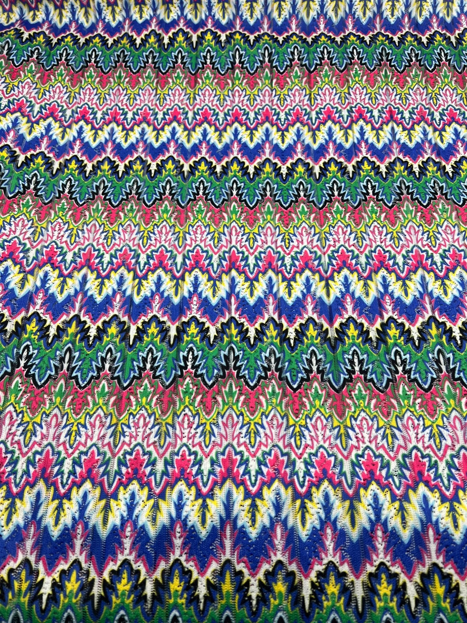 Multi Coloured Textured Net Non Stretch Woven Fabric - T9 Fabrics