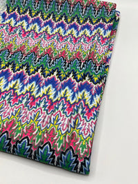 Multi Coloured Textured Net Non Stretch Woven Fabric - T9 Fabrics