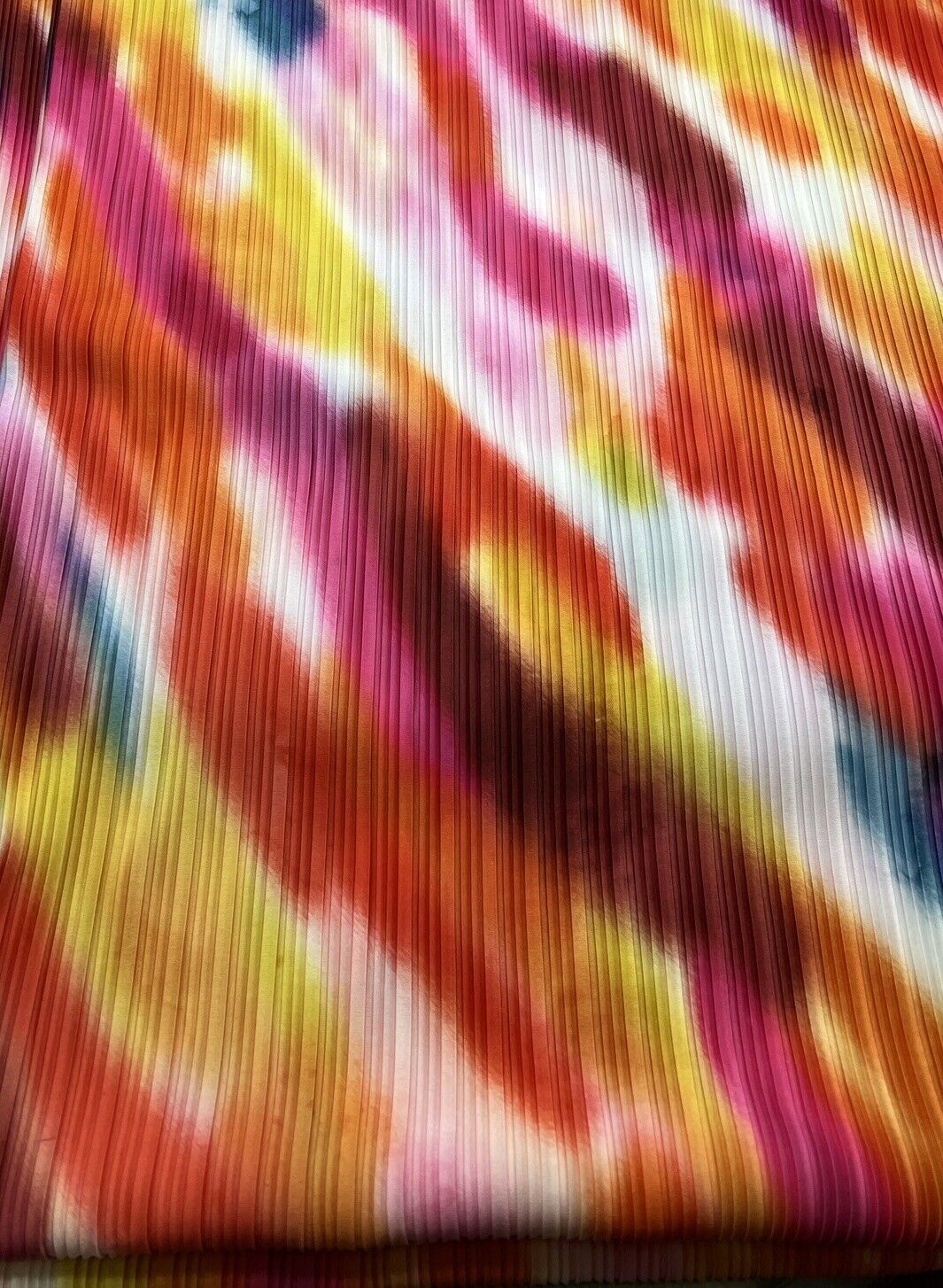 Multi Colourful Printed Plisse Fabric - T9 Fabrics