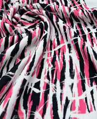 Multi Tie Dye Printed Scuba Crepe Jersey Fabric 4 Way Stretch - T9 Fabrics