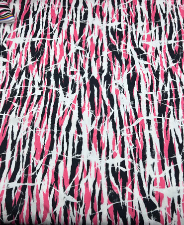 Multi Tie Dye Printed Scuba Crepe Jersey Fabric 4 Way Stretch - T9 Fabrics