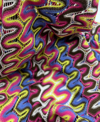 Multicoloured Textured Knitted 2 Way Stretch Fabric - T9 Fabrics