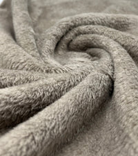 Mushroom Super Soft Plain Cuddle Fleece Fabric Blanket Loungewear - T9 Fabrics