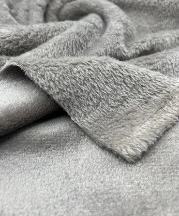 Mushroom Super Soft Plain Cuddle Fleece Fabric Blanket Loungewear - T9 Fabrics