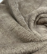 Mushroom Super Soft Plain Cuddle Fleece Fabric Blanket Loungewear - T9 Fabrics