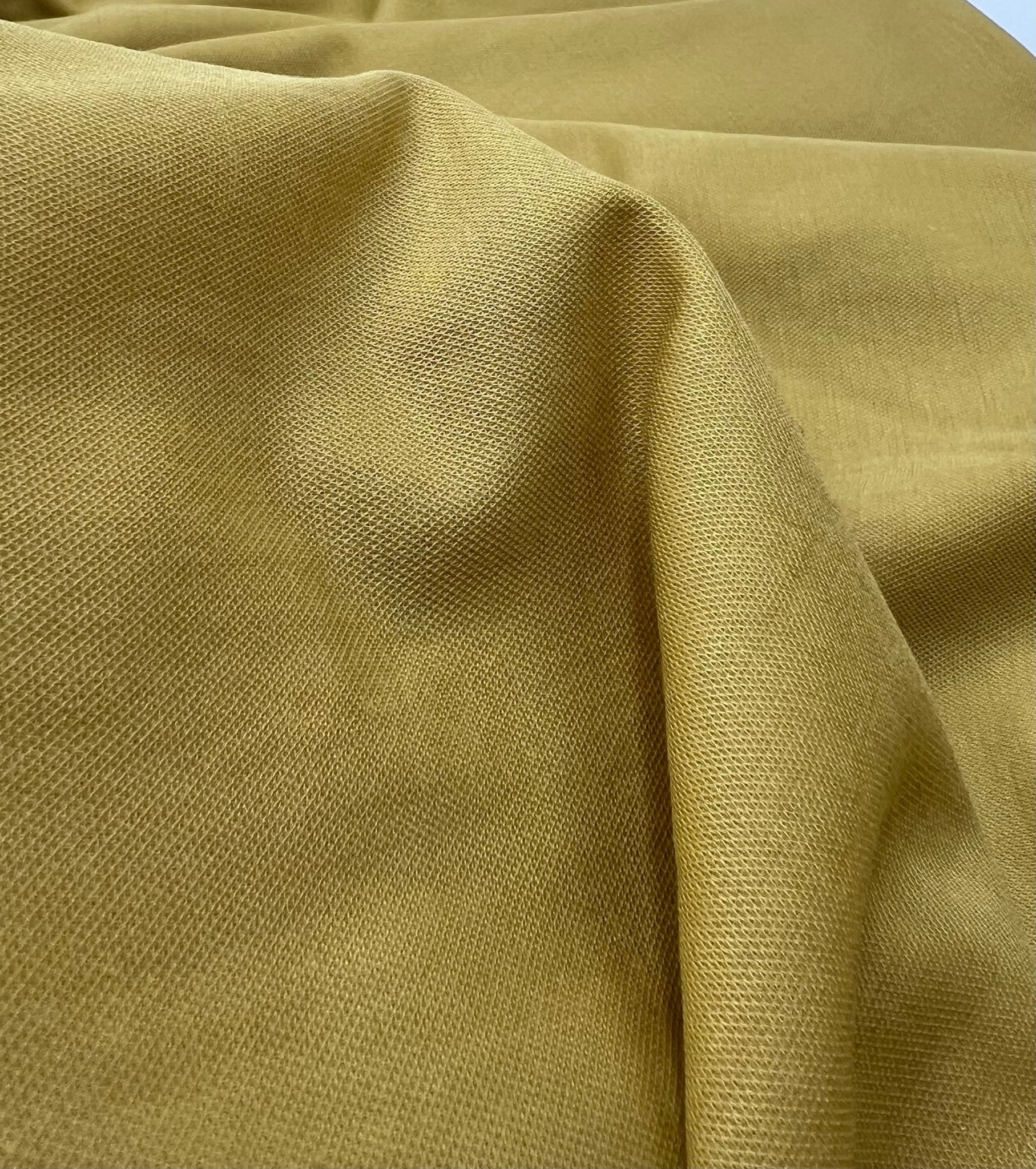 Mustard Linen Look Non Stretch Fabric - T9 Fabrics