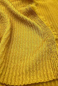 Mustard Thick Rope Rib 2 Way Stretch Fabric - T9 Fabrics