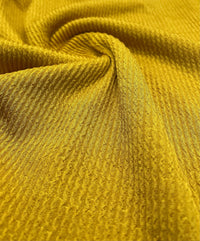 Mustard Thick Rope Rib 2 Way Stretch Fabric - T9 Fabrics