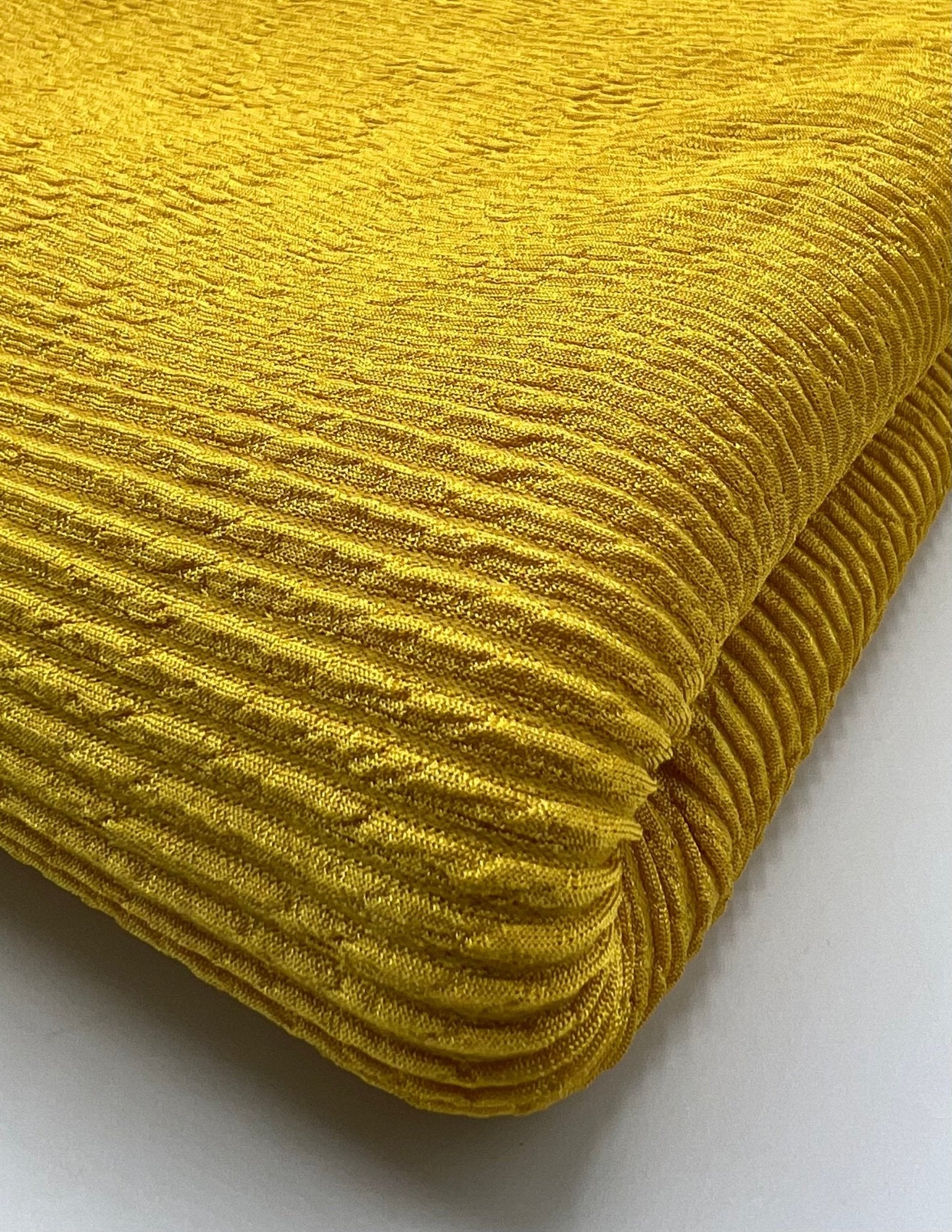 Mustard Thick Rope Rib 2 Way Stretch Fabric - T9 Fabrics
