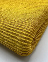 Mustard Thick Rope Rib 2 Way Stretch Fabric - T9 Fabrics