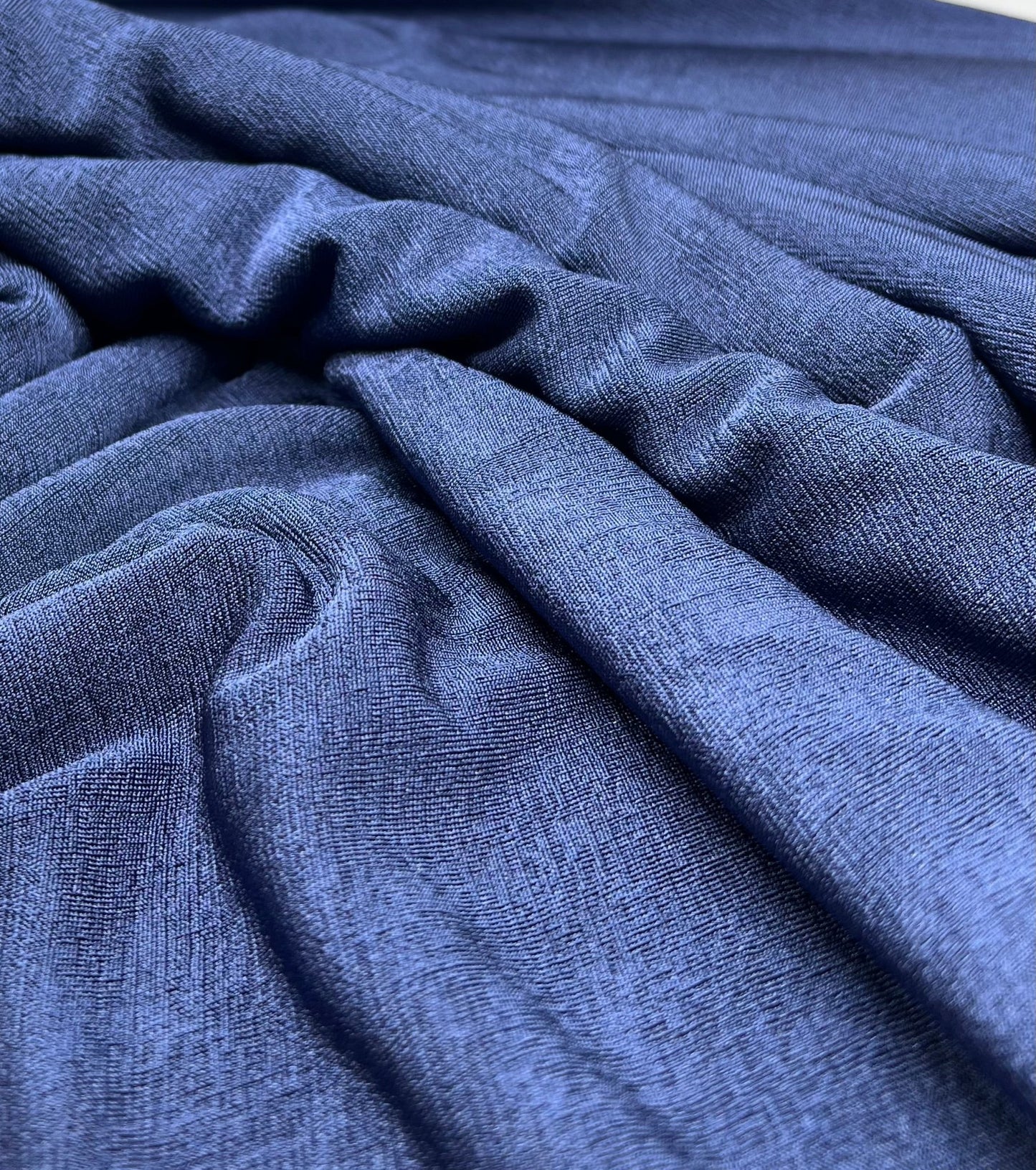 Navy Acetate Slinky Stretch Fabric - T9 Fabrics