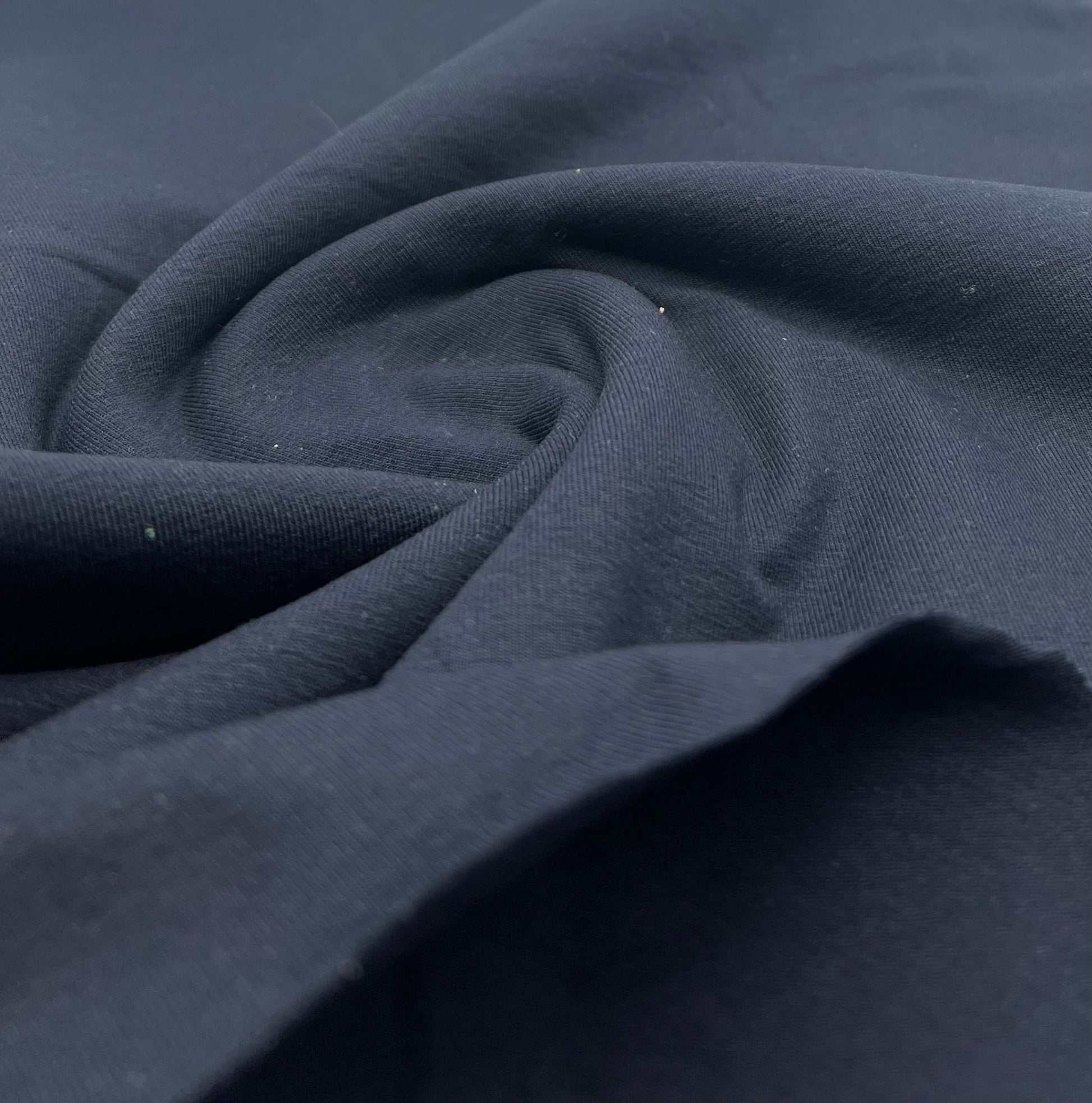 Navy Cotton Stretch Jersey 200 GSM 95/5 Lycra 4 Way Stretch - T9 Fabrics